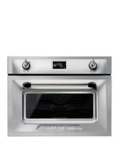 Smeg Sf4920Vcx 45Cm Built-In Compact Steam Combi Oven - Silver
